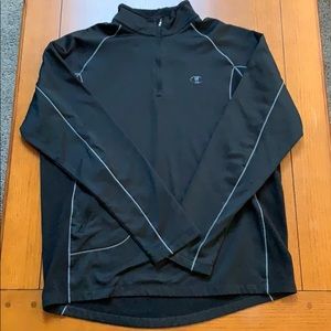 Large Champion black runners pullover